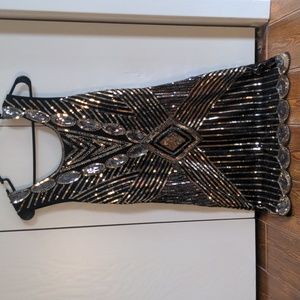 No brand sequin dress. Flapper style for a Great Gatsby party